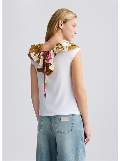 T-shirt con rouches stampata Liu Jo | WA5364J6308.M9537